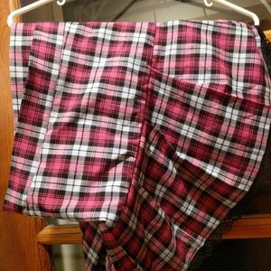 Pink Plaid Pleted Skirt 2X JR